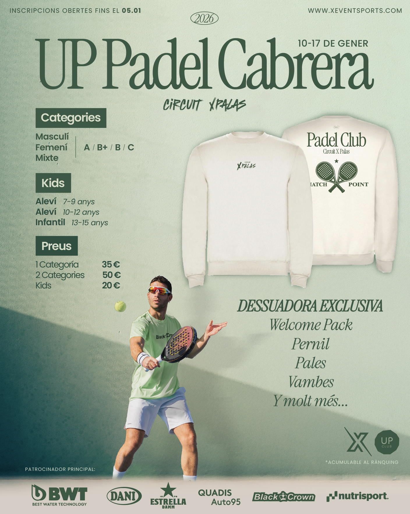UP PADEL CLUB CABRERA - 1a PROVA
